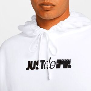 Nike White Just Do It Hoodie